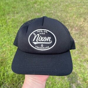 NWT Nixon Black Baseball Trucker Hat